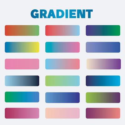 Gradient cover set, colorful gradients, blurred colors