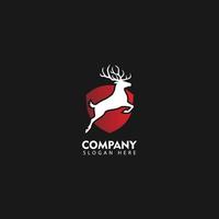 deer christmas logo vector