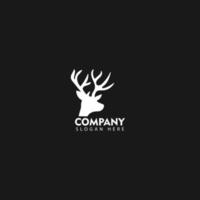 deer christmas logo vector