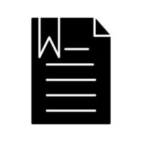 Unique Bookmarked Document Vector Icon