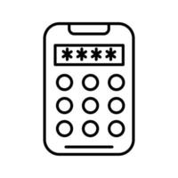 icono de vector de código pin