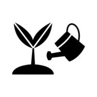 icono de vector de planta en crecimiento