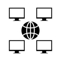 Unique Company Network Vector Icon