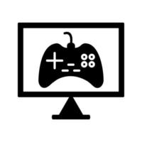 icono de vector de juegos en línea único