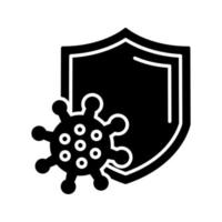 icono de vector de protección antivirus