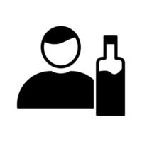 Unique Man And Drink Vector Icon