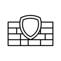 icono de vector de firewall