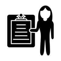 Unique Female Presenter Vector Icon