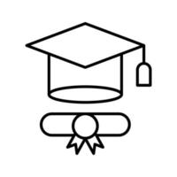 icono de vector de sombrero de graduación