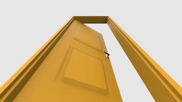 isolated door illustration 3d rendering photo