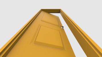 isolated door illustration 3d rendering photo