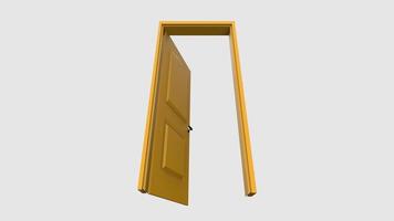 isolated door illustration 3d rendering photo