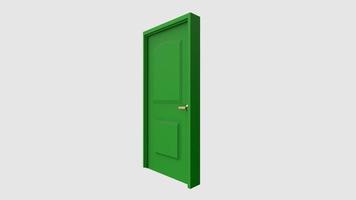 isolated door illustration 3d rendering photo