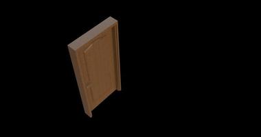 isolated door illustration 3d rendering photo