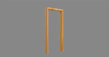 isolated door illustration 3d rendering photo