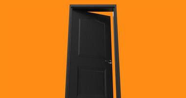 isolated door illustration 3d rendering photo