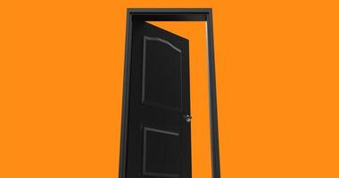 isolated door illustration 3d rendering photo