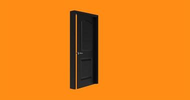 isolated door illustration 3d rendering photo