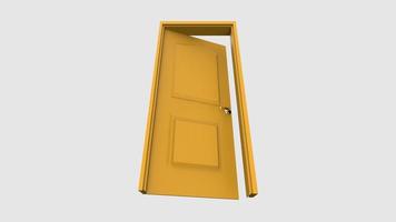 isolated door illustration 3d rendering photo