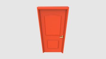 isolated door illustration 3d rendering photo