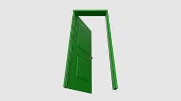 isolated door illustration 3d rendering photo