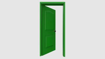 isolated door illustration 3d rendering photo