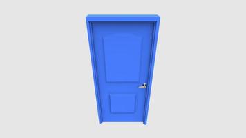 isolated door illustration 3d rendering photo