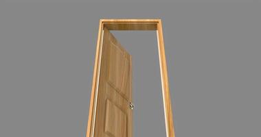 isolated door illustration 3d rendering photo