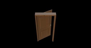 isolated door illustration 3d rendering photo