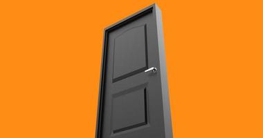 isolated door illustration 3d rendering photo