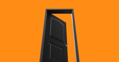 isolated door illustration 3d rendering photo