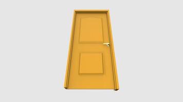 isolated door illustration 3d rendering photo