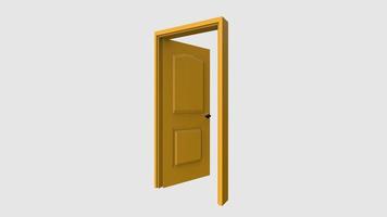 isolated door illustration 3d rendering photo