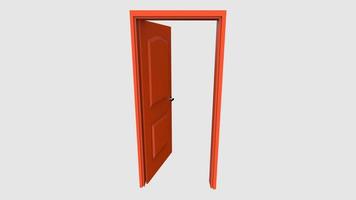 isolated door illustration 3d rendering photo