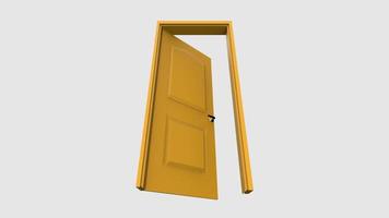 isolated door illustration 3d rendering photo