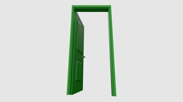 isolated door illustration 3d rendering photo