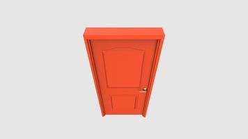 isolated door illustration 3d rendering photo