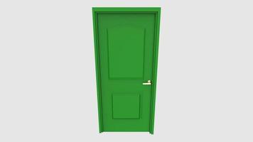 isolated door illustration 3d rendering photo