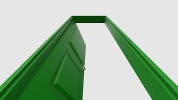 isolated door illustration 3d rendering photo