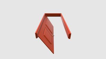 isolated door illustration 3d rendering photo