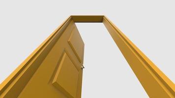 isolated door illustration 3d rendering photo