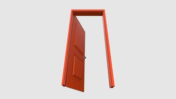 isolated door illustration 3d rendering photo