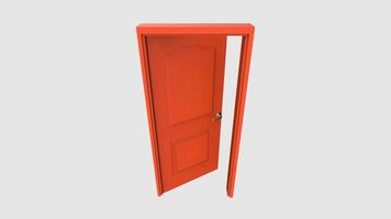 isolated door illustration 3d rendering photo