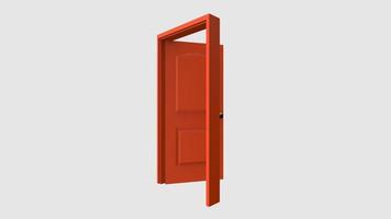 isolated door illustration 3d rendering photo