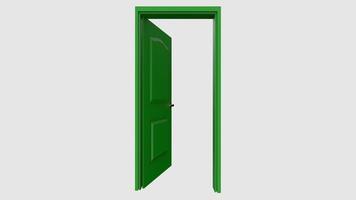 isolated door illustration 3d rendering photo