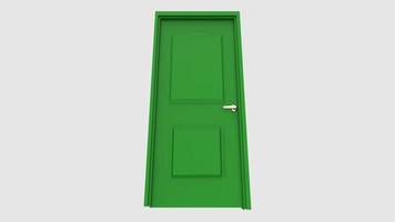 isolated door illustration 3d rendering photo