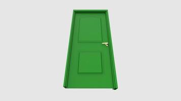 isolated door illustration 3d rendering photo