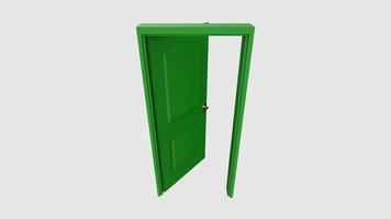 isolated door illustration 3d rendering photo