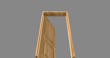 isolated door illustration 3d rendering photo