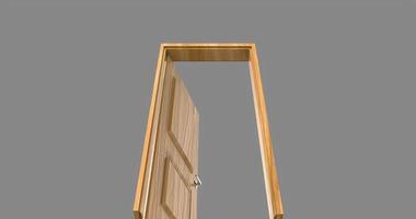 isolated door illustration 3d rendering photo